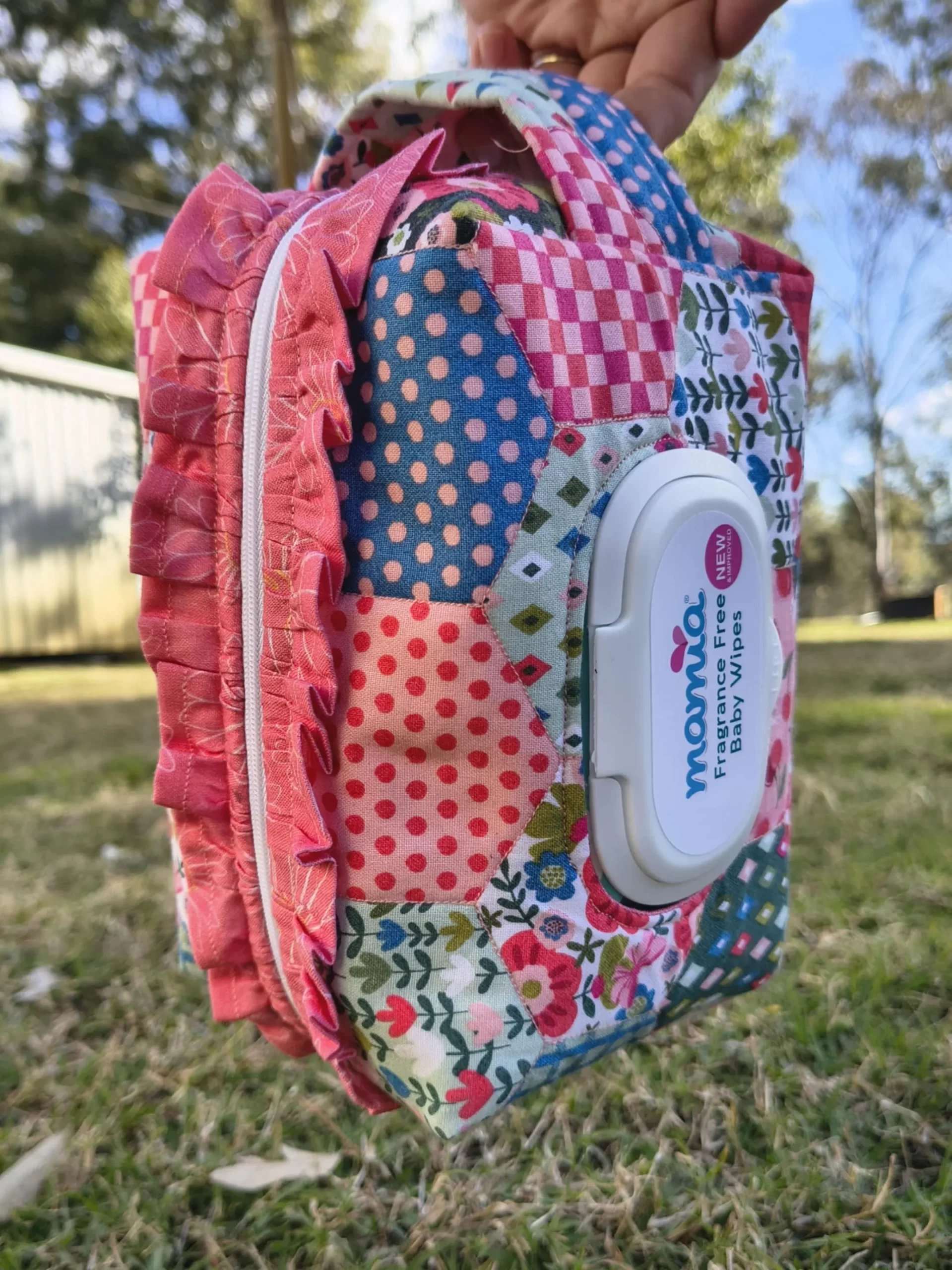 Quilted Boxy Nappy Diaper Pouch Sewing Pattern - Image 2